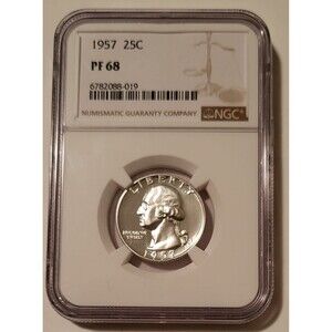 1957 Washington Quarter Proof PF68 NGC
